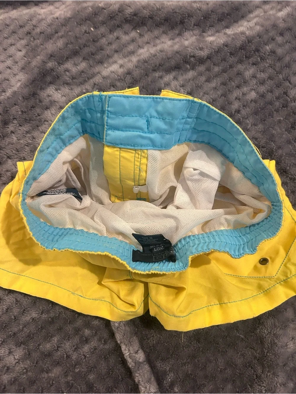 Good Condition Polo by Ralph Lauren Boys sz2T Swim Trunks Yellow with Turquoise